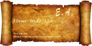 Ebner Atália névjegykártya